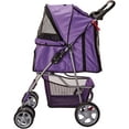 Paws & Pals Pet Stroller for Cats Dogs 4Wheel Jogger (Purple)(Small