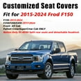 thumbnail image 2 of Coverado Custom Front Seat Covers Waterproof Faux Leather Seat Protectors, Fit for 2015-2023 F150, 2017-2023 F250 F350 Crew Cab, Gray, 2 of 7