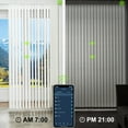 thumbnail image 6 of Yoolax Motorized Vertical Blind Smart Vertical Window Blinds Light Filtering Remote Control Blinds with Wifi Hardwire Motor for Sliding Glass Door(Half Shading Jacquard White,102"W x 84"H), 6 of 7