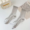 thumbnail image 4 of vnanda Soft Socks 1 Pair Unisex Socks Pure Color Knitted Mid-tube Ankle Protection Soft High Elasticity Anti-slip Warm No Odor Sweat Absorption Adult Four, 4 of 8