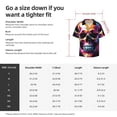 thumbnail image 5 of Susaid Colorful Skull Print Men's Polo Shirts Button Down Short Sleeve Casual Summer Beach Vintage Shirts for Men-4X-Large, 5 of 5