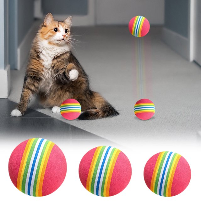 Jacenvly 2024 - Liquidación de artículos esenciales para mascotas, juguetes para gatos y perros, pelota de salto rodante con gravedad para mascotas, pelota de caza para gatos, juguete C