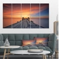 thumbnail image 1 of Pont en Bois Directement dans la Mer - Impression sur Toile Pont de Mer, 1 of 3