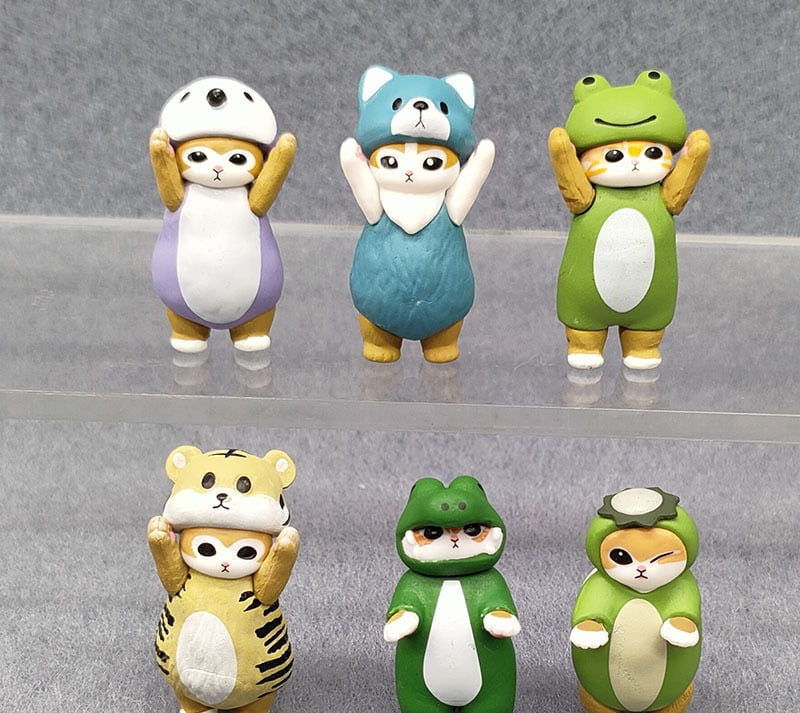 (Set of 6) New Mofusand Frog Tiger Figure Anime Cartoon Blind Box