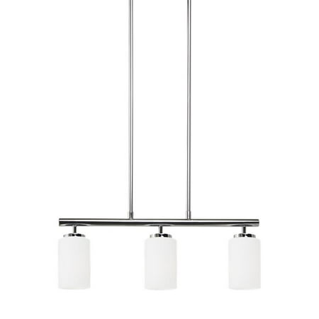 - Sea Gull Lighting Oslo 3 Light Island Pendant, Chrome - 66160EN3-05
