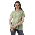 thumbnail image 2 of Moomaya Womens Wrap Style Shirt Tunic Cotton Casual Button Down Classic Collar Top, 2 of 6