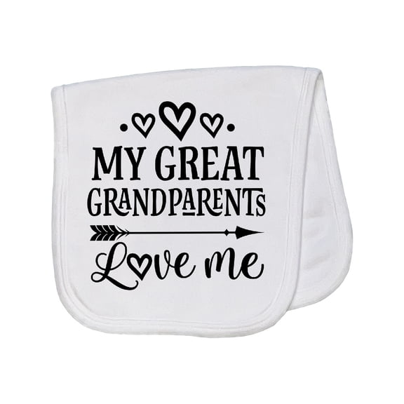 Inktastic My Great Grandparents Love Me Baby Burp Cloth