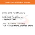 thumbnail image 2 of MAX Advanced Brakes - Rear Brake Kit For 2005-2014 Ford Mustang| Carbon Ceramic Brake Pad and Rotor Kit| Cross-Drilled Brake Rotors, 2 of 9