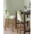 thumbnail image 2 of Green Bar Stool Covers Set of 4, Summer Botanical Leaves Watercolor Stretch Washable Bar Chair Covers with Backs, Removable Pub Counter Height Chair Cover for Kitchen Dining Room Cafe, 2 of 7