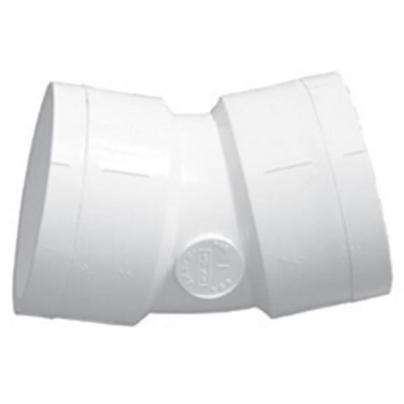 PVC Elbow, 22-1/2 Degrees, Socket x Socket, 1-1/2 in Pipe Size