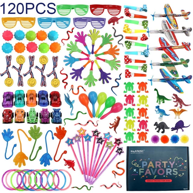 Prize Box Toys Amy & Benton 120 unidades para fiesta de cumpleaños infantil