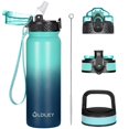 thumbnail image 1 of Oldley Insulated Water Bottle 20oz for Adults Kids Stainless Steel Water Bottles with Straw/Chug/Ca, 1 of 7