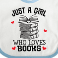 thumbnail image 4 of Inktastic Just a Girl Who Loves Books Girls Baby Bib, 4 of 4
