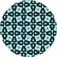 thumbnail image 1 of Ahgly Company Tapis d'Intérieur Lavables en Machine, Ronds, Bleu Lagon Bleu Transitionnel, Ronds de 3', 1 of 7
