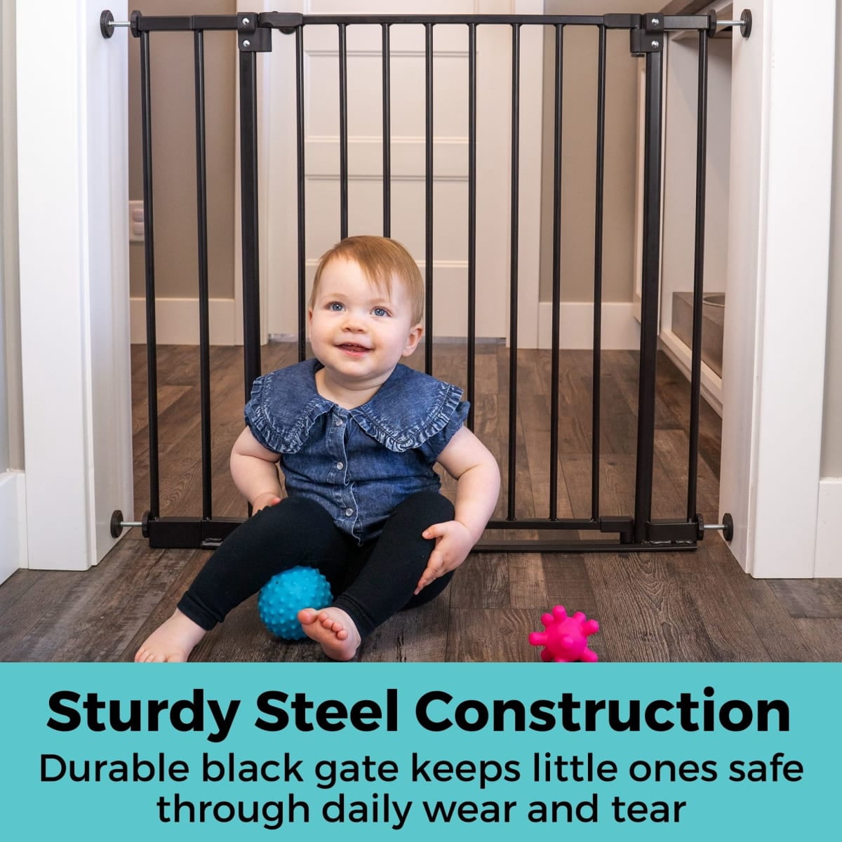 Toddleroo’s StepSafe Auto-Close Gate, Black