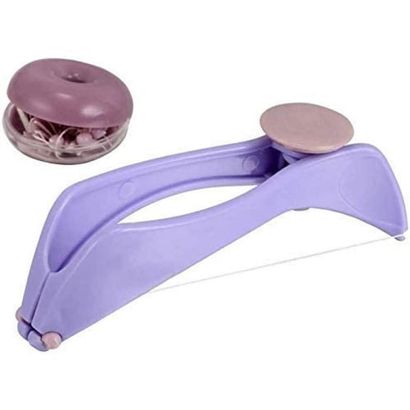 Facial Hair Remover, Facial Hair Removal for Women, Upper Lip Hair Remover, Manual Hair Remover, Makeup Beauty Tools, Easy to Carry and Use, Purple