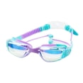 thumbnail image 1 of Gafas de natación para niños, gafas de piscina con caja de almacenamiento, visión amplia, antivaho, de natación para niñas y niños. Verde púrpura, 1 of 8