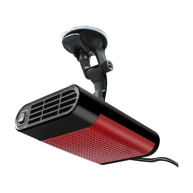 Red 12V Car Heater With Rotating Bracket And Purification Function For Defrosting And Defogging Offering Efficient Warmth In Vehicles