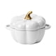 thumbnail image 5 of Cuenco de cerámica con forma de calabaza, olla con forma de calabaza para cocinar con tapa para fiestas en casa o en la cocina. Blanco, 5 of 8