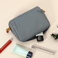 thumbnail image 5 of Unique Bargains Floral Makeup Bag Zipper Flower Cosmetic Pouch Gray Beige, 5 of 8