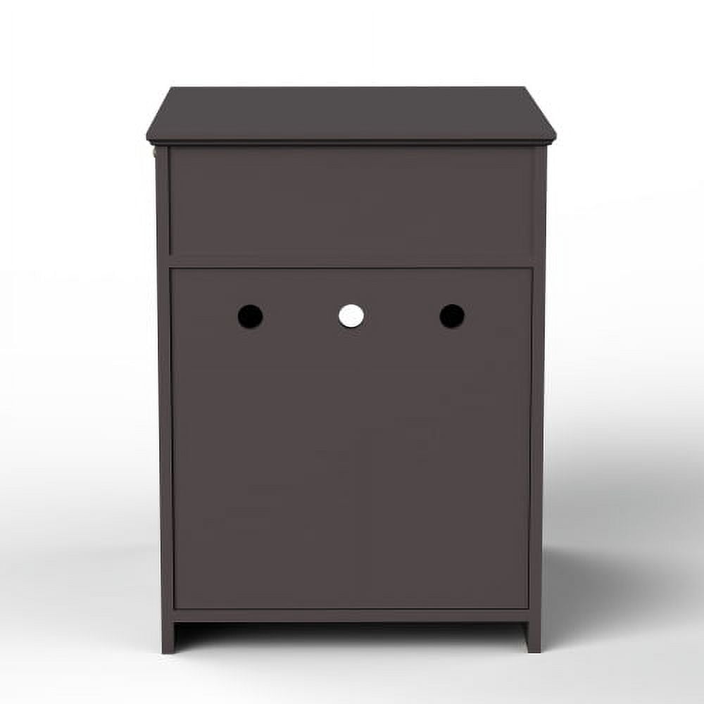 Yoneston Wooden Side Table Pet House Cat Litter Box Enclosure with Drawer, Modern Indoor Cat Home Nightstand, Brown