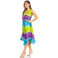 thumbnail image 3 of Sakkas Desert Sun Caftan Dress / Cover Up - Green / Purple - One Size, 3 of 5