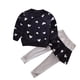 thumbnail image 1 of Odeerbi 9M-6Y Niñas Conjunto de San Valentín Estampado de Amor Sudadera de Algodón de Manga Larga Leggings Con Falda Tutú Pantalones de Dos Piezas Conjunto de Dos Piezas, 1 of 4