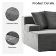 thumbnail image 6 of 111" Modern L-Shaped Sectional Modular Sofa with Chaise Lounge Fabric Upholstery Couch for Living Room & Apartment, No Assembly Required, Gray, 6 of 9