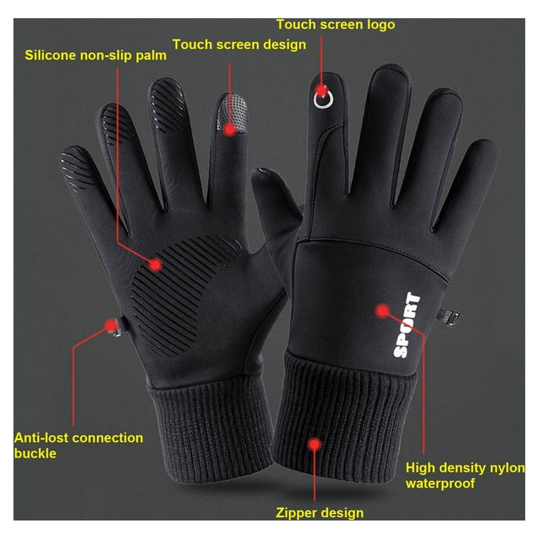 Pontos Winter Warm Waterproof Windproof Non Slip Touch Screen