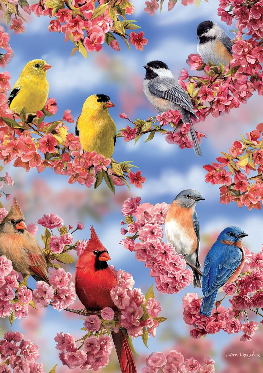 Buffalo Games - Large Pieces - Blossoms and Birds - 300 Piece Jigsaw Puzzle
