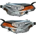 thumbnail image 2 of PET-U Pair of Headlight Headlamp Assembly Driver and Passenger Side 8111002M90, 81110-02M90 Replacement for 2017-2019 Corolla L, LE & LE Eco with Amber Corner TO2502249, TO2503249, 2 of 6