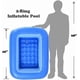 thumbnail image 4 of Inflatable Kiddie Pool, 45" x 35" X 14" Blue Baby Pool Summer Water Fun, 4 of 5