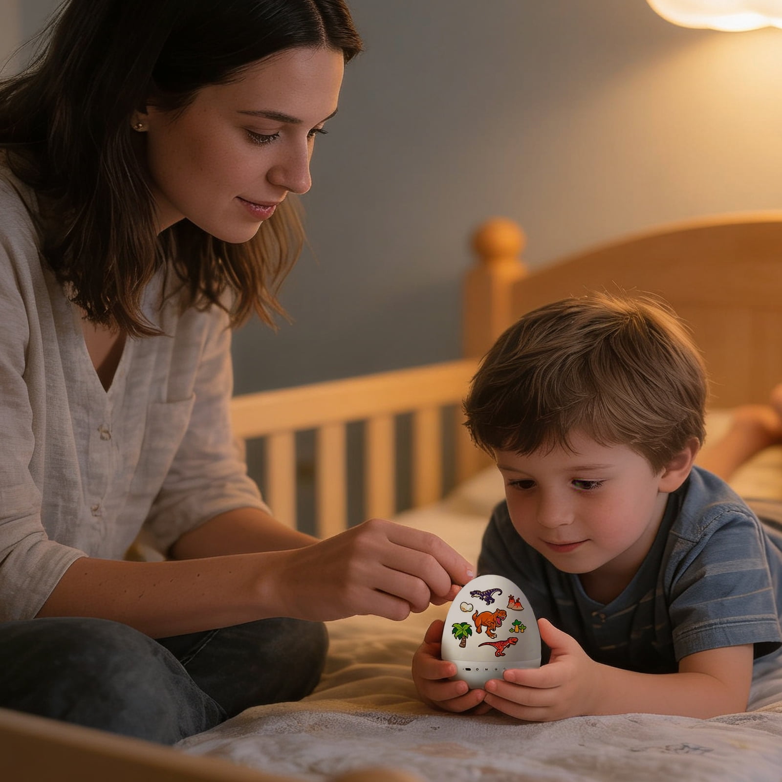 2026 New Dinosaur Egg Night Light Projector, 360° Rotating Galaxy Star Projectordinosaur Speake Toys with Bluetooth Speaker, Rechargeable Dino Mood Magic Cartoon Lamp with 21 Slides