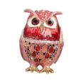 thumbnail image 4 of Kuntesetty Jewelry Trinket Box Owl Decor Artwork Elegant for Earrings Necklaces Dresser Pink, 4 of 9