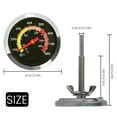 thumbnail image 3 of BBQ Barbecue Charcoal Grill Pit Wood Smoker Temperature Gauge Grill Pit Thermometer Fahrenheit for Barbecue Meat Cooking Beef Pork Lamb, 3 of 12