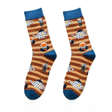 

Unisex for Creative Colorful Crew Socks Funny Cartoon Sheep Teapot Patterned Hos