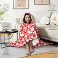 thumbnail image 4 of Wearable Blanket,Red Christmas Deer and Gift Pattern Hooded Wearable Sherpa Blanket for Adults & Teens,Winter Poncho Shawl Wrap Cape Thick Warm,60"x80", 4 of 5