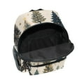 thumbnail image 6 of FORMRS School Backpack with Front Zippered Pocket 12" Student Travel Daypack, Beige Christmas Trees, 6 of 6