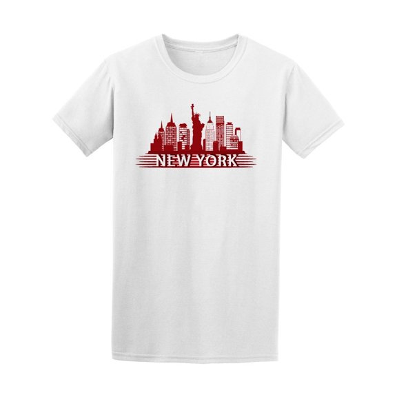 Nyc Red Skyline Tee Men's -Image by Shutterstock