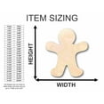 thumbnail image 2 of Unfinished Wood Gingerbread Man Shape - Candy - Holiday - Craft - up to 46" DIY 24" / 1/8", 2 of 6
