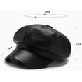 thumbnail image 2 of CoCopeaunts Newsboy Hats for Women Octagonal Cap Female Autumn Winter PU Leather Stylish Artist Painter Newsboy Caps Beret Hat, 2 of 7