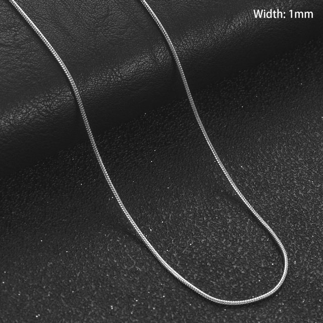 Cadena de acero inoxidable de 1/1, 5/2, 4/4mm, collar de Color plateado a la moda, cadena de serpiente de alta calidad para hombres y mujeres Tan Jianjun unisex