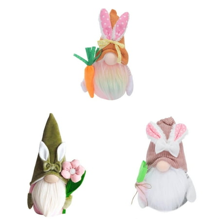

DBYLXMN Dancing Statues And Sculptures Man Flower And Spring Easter Bunny Doll Bunny Home Old Easter Ornament Desktop Ornament