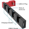 thumbnail image 4 of (Black and Red) Charging Dock Station for Joycon Nintendo Switch & OLED - Charges up to 4 controllers, 4 of 5