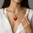 thumbnail image 4 of LIANXUE Strawberry Shape Pendant Necklace Fruit Necklace Stainless Steel Texture Fashion Neck Jewelry Suitable for Fashion Lover, 4 of 12