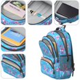 thumbnail image 4 of Butterfly and Floral Pink Pattern Cute School Backpack Bag with Padded Back and Adjustable Shoulder Straps 16.9 X 12.6 X 5.9 Inches, 4 of 5