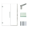 thumbnail image 2 of Transolid Ehtb525287610c-T Elizabeth 76" High X 52-1/2" Wide Hinged Semi Frameless Shower, 2 of 7