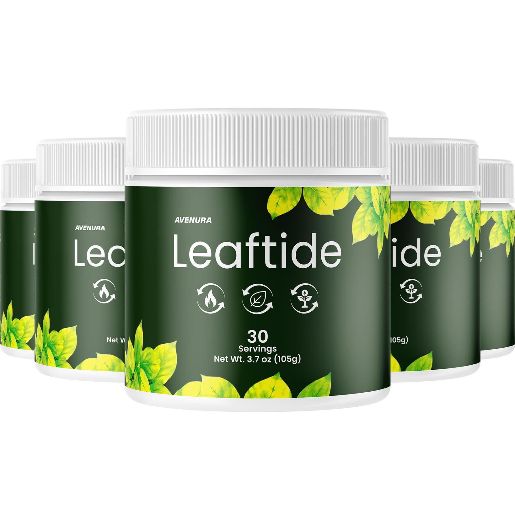 Leaftide Supplement Powder Natural Ingredients to Support Energy, Healthy Weight, 5 Pack