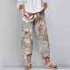 thumbnail image 5 of Pantalones de Verano de Pierna Ancha Moda Suelta Impresa Capris, Pantalones Casuales Cómodos de Piernas Anchas para Uso Al Aire Libre Y en el Hogar, 5 of 5