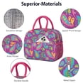 thumbnail image 4 of Ethnic Pattern Insulated Lunch Bag – Artistic Reusable Thermal Cooler Tote with Zipper Closure for Travel and Commuting, 4 of 6